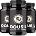 rizes 实验室 Ocusil Capsules, Ocusil 支持眼补充剂, Ocusil 润滑剂以提高浓度和重点, Ocusil 全自然药丸促进健康眼 (180 Capsules)(第3包)