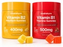 B类维生素杆:B1 Thiamine 500mg & B2 Riboflavin 400mg Gummy Duo 儿童与成年人