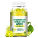 用于健康胆固醇的无糖化氯(Citrus Bergamot Gummys) - 所有天然补充物 25:1 意大利高胆固醇支持健康抗衰老无糖性维干补充物摘录