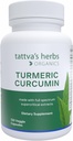 Tattva的草药Turmeric Curcumin 500 mg, 抗氧化剂支持草药补充剂, Turmeric Curcumin with Black Pepper for Advanced, 1 Pack, 120 Veggie Capsules