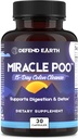 15 Day Gut Cleanse, Miracle Poo Colon Cleanse Cleanse Capsules for Detox 和 消化性健康支持 与Psyllium Husk, Senna, & Cascara Sagrada, Non-GMO, 30 Capsules