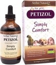 AMBER NATURALZ Petizol 简易舒适草药补充品 狗,鸟,兔 | 支持偶尔不适和正常体温 | 4 Fluid Once Glass Bottle | 制造于美国