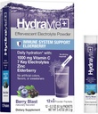 水合电解剂+ 豁免 老年莓- 低糖快速补水 粉末- 轻闪闪闪电解剂 粉末包,含有1000毫克维生素C和300毫克的老年莓(8oz Service,12 Counter)