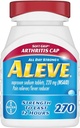Aleve Soft Grip 关节炎 Captlets, 快速动作 全天疼痛缓解头痛,肌肉痛, 和Fever Reduction, Naproxen Sodium Capsules, 220 mg, 270 counts