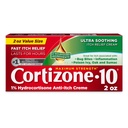 Cortizone-10 最大强度 超舒畅减痒酸奶油,1% Hydrocortisone, 快动作, Bug Bites 抗痒酸奶油, Rash, Eczema, Psoriasis, 毒艾薇, Oak, Sumac & More, 2 oz