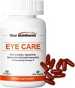 眼科软胶、Lutein、Zeaxanthin、Astaxantin、Hyaluronic Acid、Omega 3(EPA、DHA)、锌、铜、维生素C和E、60个计数 -- -- 60天供应