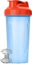 Pen-Shaker瓶装蛋白质混合剂,28 oz,1 Pack,蓝色与橙色顶部,蛋白质摇瓶装有线威斯克球,Blender瓶装有