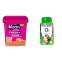 Viactiv Calcium + 维生素 D3 Supplement Soft Chews, Caramel, 60 Chews - Calcium Editary 补充和维生素 Vitamin D3 Gummy Vitamins for Bone and Immune System Support, Peach, Blackberry (英语).
