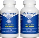 Sea Moss Capsules (Pack of 2) - 野生爱尔兰海 Moss, Bladderwrack & Burdock Root Superfood Blend - Imune System, Joint, Gut Health & Thyroid Supports - 240 植物类 Capsules