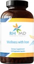 RHMD 健康与铁 - 饮食补充,1000 IU 维生素D, 免疫支持维生素 - 多维他命(120 Capsules)