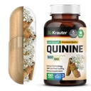 BIO KRAUTER Quinine 用于脚印 Capsules 500 mg - 100 mg - Cinchona Bark Powder - Quinine Capsules - Vegan,无填充器