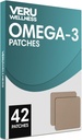 Veru Wellness Omega-3 Plus Daily Patch - 自我粘附时间发布专题补丁,8-10小时(42天)