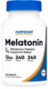 营养成本Melatonin 12mg, 240平板电脑 - 12mg Pervice, 非GMO, Gluten Free