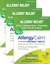 Boiron AlergyCalm Tablets 180 Counts, Relief from Alergies and Hay Fever Synmptoms of Sneezing, Runny Nose, and Itchy Eyes or Throat, Alergy Calm Tabs (原RhinAllergy) (3个60厘米箱的包) 2017年统计用量