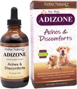 Amber NaturalZ Adizone Herbal 补充狗 + 支持健康的炎症反应、偶尔的不适症和联合功能 + 主动和衰老的犬类的自然援助