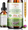 GREENPEOPLE Liver Cleanse Detox & Reference Drops - Liver Supplement w/Milk Thetle Silymarin, Artichoke & Dandelion for Liver Detox & Support - 16x Potentent Herb - Nutrients - 2Fl Oz 天然火焰(英语:2Fl Oz Natural Flavor) - 绿色PELELELELELE LIVLE LIVER 清扫除毒与修复滴水 - 2Fl OZ 天然火焰