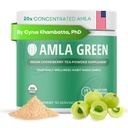 Amla Powder & Green Tea Superfood Supplex, 20x 超集中的Amla,抗氧化剂支持,用Oolong Tea和印度鹅莓制造,有机,Vegan,经典火焰,90种服务
