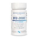 生物学研究 B12-2000TM 维生素 B12 2000 mcg, B6, Folate–B12 亚语言 Lozenges, 甲基化支持补充, 高概率, 高吸附性, 天然, Berry Flavor, 溶解易解 - 60 Count