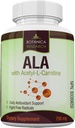 Alpha Lipoic Acid with Acetyl L Carnitine - ALA ALC 抗衰老健康与健康公式 支持神经健康,叮当脚,手,Limbs 60 维生素复合卡普尔