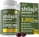喜马拉雅山的吉瓦植物学纯Shilajit,供男性和女性使用 -- -- Shilajit Gummys 1000mg用于健康老龄化、免疫系统和正常能源支持 -- -- 无糖,Vegan,60 Counter (Pack of 1)