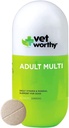 Vet Worthy 成人多维生素 - 多维生素用于养狗,支持最佳健康和整体健康 - 配铁,镁,锌,维生素A,B维生素 - 活体Flavor,60片