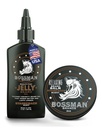 Bossman Jelly Beard Oil for Men and Beard Balm for Men Combo - Softens, Tams Moisturizes & Cates - Stagecoach Scent - 美国的天然成份和制造