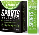 糖无电解质粉包 - 体育水利饮料混合剂补充剂,Keto Friendly with 6 Key Electrolytes,富含维生素B和C,1000mg BCAA - 无糖,16棒,Lime & Orange Flavor