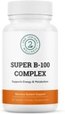 Super B-100 Complex - 具有B-6,B-12,Folate,Niacin,Biotin,Choline,Inositol和PABA 能源,代谢,大脑和神经支持的高潜力B维生素综合体