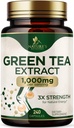 绿色茶叶抽取1000毫克 - 标准化的45% EGCG & 98% 多酚 - 3X 强绿色茶叶药丸用于天然能源 - 支持心脏健康,草药补充剂,Vegan,N-GMO - 240