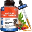 Natural Cats & Dogs Yeast Infection Anti Itch Treatment - Itchy Ears, Skin & Allergy Symptoms Relief - Reduces Inflammation & Relieves Irritation - Herbal Medicine Supplement Drops