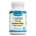 EuroMedica CoQ10 100 mg - 细胞能量支持补充剂 - 高吸收性 CoQ10 厨艺补充剂 - 帮助健康老化和脑健康营养补充剂 - 30 厨艺餐具