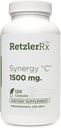 RetzlerRx® 协同C 1500 mg 由 RetzlerRxTM 博士编写 - 高级高剂量维生素C公式 - 免疫支持、抗氧化剂防护和皮肤健康*