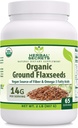 草药秘诀 USDA 有机地块花籽 2 Lbs 粉末 14 Grams pervices | 65 exvice sources of Fiber & Omega - 3 Fatty Acids → 非GMO (2 Lb → + 1 Pack)