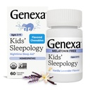 Genexa 儿童睡眠学——60张牌匾 获认证的有机和非GMO、无梅拉托宁、医科医生设计、Homopathic儿童睡眠援助
