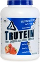 肉类营养 特鲁特因高蛋白粉:45% Whey,45% Casein,10% Egg White,无葡萄糖,低钠,草药Whey蛋白粉,Gym补充和早餐摇摆,草莓和奶油,4lb