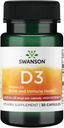 Swanson 高潜力维生素D-3 1000 Iu(25 mcg) 30 Capsules
