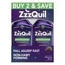 ZzzQuil,睡眠援助,夜间睡眠援助液体,50毫克二苯胺HCl, Fall Asleep Fast, Non-Habit Forming, Warming Berry Flavor, 12 FL OZ (Pack of 2)