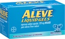 Aleve Liquid Gels with Naproxen Sodium, 220 mg (NSAID) 疼痛利维耶/Fever 减速器, 80 counter (Pack of 2) 互联网档案馆的存檔,存档日期2014-09-02.