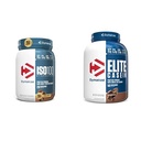 将ISO100水解蛋白粉,25克100%Whei 隔离蛋白,Gourmet巧克力,20种服务于Elite Casein蛋白粉,100%Micellar Casein,富巧克力,4英镑