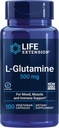 寿命延长 Creatine Capsules 120 Count & L-Glutamine 500mg 100 Capsules Bundle for Muscle 健康