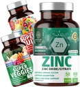 营养第一 N1N 超級水果和蔬菜补充[40全食,Aloe Vera,维生素]和锌50mg[3X吸收],2 Pack Bundle