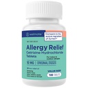 WELMATE - 过敏性缓解 - Cetirizine HCl 10 mg - 24小时安非他明 - 非昏睡 - 喷嚏 - Runny Nose - 眼睛和喉咙痒 - 室内和室外过敏性缓解片 - 100块