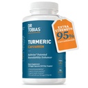 Tobias Turmeric Curcumin博士 1500mg 与 BioPerine – 超强补充剂,95% Curcuminoids 用于联合支持、总体生命力和免疫健康,120 Vegan Capsules, 非GMO