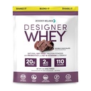 设计师Wellness,设计师Whey,天然Whey蛋白粉配有Probiotics,Fiber,以及能源用关键B-维生素,Gluten-Free & Kosher,双巧克力,2磅