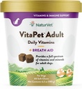 NaturVet VitaPet 成人日报 维生素+成年狗的呼吸援助,60 cm 软壳,美国制作,全球来源成份