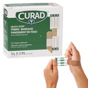 CURAD 快速脱衣布料 带有快速应用的固态固态带, 3/4"×3", 100盒