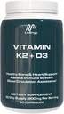 维生素K2 D3 补充剂 - 高位 - 支持骨,心,免疫健康 - 非GMO,无胶,蔬菜 - 60 Capsules (60 services) - Premium Quality K2+D3 公式