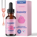 JoySpring Calmization Magnesium Citrate Liquid for Kids - 无糖,无糖,无糖-Cluten-Calming Supplement with Chamomile - 自然支持儿童(1 fl oz) 30 services