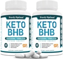 纯优Keto BHB Capsules – 用于Ketosis支持,可持续能源,焦点和代谢的外源Ketone Pills – 面向女性和男性,120 Capsules