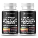 海摩斯黑种子油 Ashwagandha Turmeric Bladderwrack Burdock - 与马努卡,蜂蜜丹德利翁,ACV 黑辣椒 Gluten Free - 120 计数
